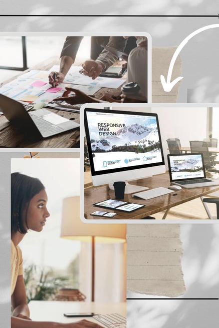 Grey Beige Minimalist Fashion Aesthetic Photo Collage